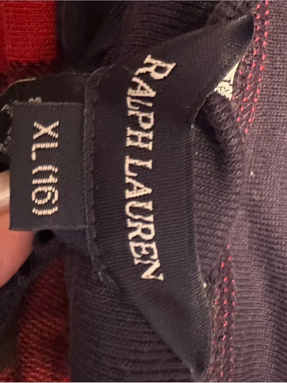 Ralph Lauren Navy Waist Red Green Plaid Ruffle Mini Skirt